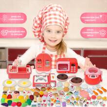 Mini Food Play House Kitchen Toy House Accessories Set - Fruit And Vegetables Burger Pizza Drink Cake Ice Cream Pretend Food - Cooking Interactive Games - Children's Christmas Gifts