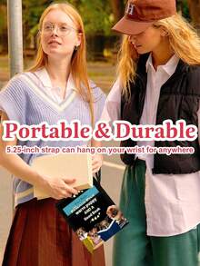 1 件 Slohif 书套袋书皮保护套带拉链可爱书套书套袋适用于平装硬书封面阅读配件适合学生女性读者 - 彩色 - 查看 8