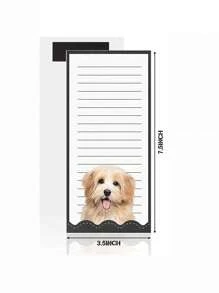 1 pieza Libreta magnética con diseño lindo de gato y perro, imán para refrigerador, bloc de notas, para listas de compras, listas de tareas, listas de regalos y recordatorios - Con respaldo magnético fuerte, bloc de notas, adecuado para el Día de San Valentín, Día del Maestro, Día de la Madre, Halloween, Navidad, temporada de regreso a clases y temporada de graduación. - Multicolor - Ver 3