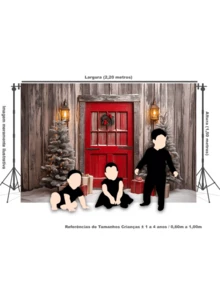 3D Sublimated Fabric Photographic Background Christmas 2.20x1.50 Horizontal - FFF-2278 - 查看 3