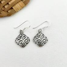 925 Silver Arabesque Earring - 銀色 - 查看 2