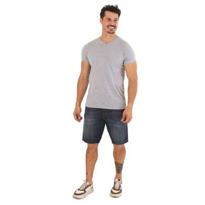 Camiseta Gola V Masculina Camisa Básica Manga Curta 100% algodão