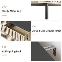 Dresser For Bedroom,Modern Large 6 Drawer Dresser With Metal Leg,Storage Chest Of Drawer,Wood TV Dresser,Dresser Bedroom Furniture,Dresser For Closet (Oak, 6 Drawer)