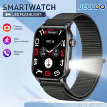 JELLOO 2025 新款男女智能手表 1.952 英寸 AMOLED 屏幕健身手表，具有 107 种以上运动模式、睡眠跟踪、IP67 防水、兼容 iOS 和 Android 手机 - 彩色 - 查看 14