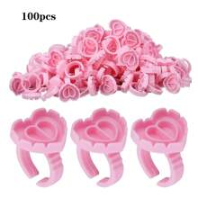 100 chiếc cốc keo dán mi dạng vòng tròn dạng quạt hình xăm đựng keo dán cốc hoa nhà cung cấp nối mi - Nhiều màu - Xem 9