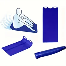 ABAHUB 1 pieza Esquíes de estilo libre para exteriores, trineo plegable con asa, lámina de esquí resistente a bajas temperaturas de PE, estera para patinar, manta de arena, ligera, flexible y resistente al desgarro, adecuada para nieve y césped