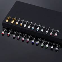 1 Paar rostfreie Stahlohrringe Piercings Nieten 4mm Hypoallergen für Piercings, Werkzeug-Sets, Geburtsstein Ohrstecker, Tragus, Knorpel Schmuck