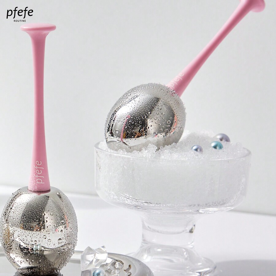 PFEFE 1 Pair Stainless Steel Cryo Globes Facial Beauty Tools, Metal