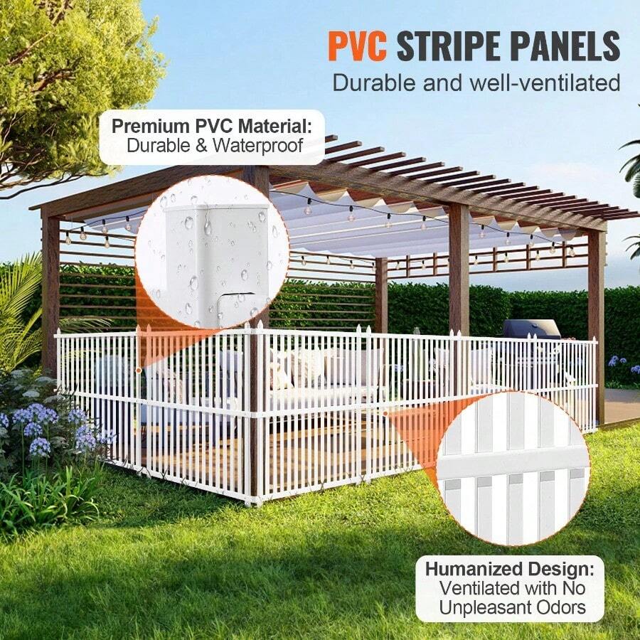 VEVOR 48" W X 48" H Vinyl Privacy Fence Panels, Air Conditioner Fence