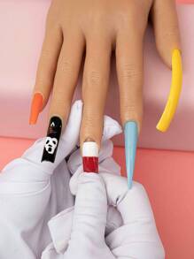 美甲练习手 适用于丙烯酸指甲 硅胶手训练假指甲手模型 Veikmv - 薑色 - 查看 6