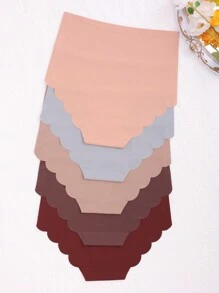 5入組無縫高腰內褲,簡約舒適實色彈力三角褲,女士內衣著 - 彩色 - 查看 2