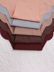 5入組無縫高腰內褲,簡約舒適實色彈力三角褲,女士內衣著 - 彩色 - 查看 4