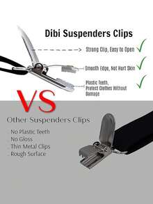 1 件男女通用 4 夹背带/吊带可调节弹性防滑带适用于成人长裤、衬衫和裤子 - A - 查看 8