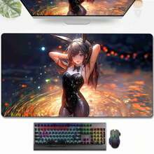 1 miếng lót chuột chơi game Gunny Girl Anime dễ thương và ngọt ngào, miếng lót chuột chơi game lớn, nhiều kích cỡ, bàn phím, thảm cao su chống trượt, phụ kiện bàn làm việc văn phòng, miếng lót bàn phím cho trường học, quà tặng gia đình cho bạn bè và gia đình - nhiều màu - Xem 9