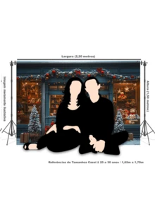 3D Sublimated Fabric Photographic Background Christmas 2.20x1.50 Horizontal - FFF-2276 - 查看 5