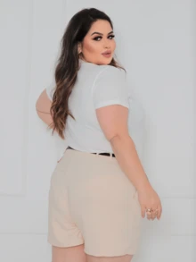 Tailored Shorts Plus Size G1 G2 G3 Fashion 2024 - 米色 - 查看 2