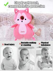 1 件儿童防摔头部保护垫，婴儿行走安全头部保护器，儿童头部防撞帽，防护垫 - 彩色 - 查看 4