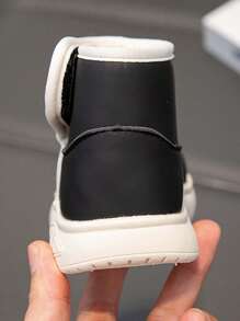 1 Đôi bốt tuyết mùa đông cho trẻ em, Bốt ngắn chống trượt mới về, Bốt đệm lông cừu ấm áp cho bé gái và bé trai - màu đen - Xem 8