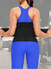 MELERIO Đai nịt bụng cho nữ Sweat Waist Trimmer Trainer Xông hơi Corset Đai tập luyện Đai bụng Đai quấn bụng Đai định hình cơ thể Đai nịt bụng thể thao - Màu xanh lam - Xem 2