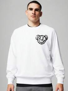 Áo nỉ nam kiểu bạn trai thời trang in họa tiết cá nhân hóa, thích hợp cho tiệc tùng, cặp đôi, công sở (có thể in ảnh gia đình). Tải ảnh của riêng bạn lên để tạo ra chiếc áo nỉ cá nhân hóa độc đáo. Những món đồ độc đáo, trang phục nam, tủ đồ cơ bản, trang phục thể thao nam, phong cách đường phố/cơ bản nam, màu trắng mùa xuân. - trắng - Xem 2