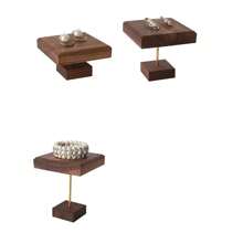 Holz Armband Kette Schmuckorganizer Schreibtisch Kosmetikhalter Spielzeugmodell Regal Puppe Parfümständer Nussbaum