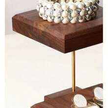 Holz Armband Kette Schmuckorganizer Schreibtisch Kosmetikhalter Spielzeugmodell Regal Puppe Parfümständer Nussbaum