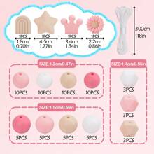 6/20/74/80 件/套时尚硅胶焦点珠，包括 12/15 毫米带孔圆形硅胶珠，以五角星、皇冠、拱门和雏菊为薰衣草主题，用于 DIY 珠宝制作手链项链钥匙扣吊坠珠等手工艺品配件家居装饰用品 - 薰衣草矽膠珠套裝 - 查看 3