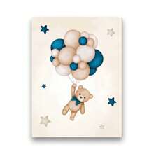 Decorative MDF Frames Plates Kit Aviator Bear Balloon Bear And Stars PC503 - 藏蓝色 - 查看 2