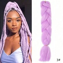 合成大号编织发渐变色大号辫子接发 1 件，适用于扭纹钩编编织发耐热高温纤维 24 英寸，万圣节角色扮演装扮时尚派对圣诞新年礼物