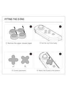 Skull Pattern Directional Keys And ABXY Button Caps, Compatible With Switch NS/Switch OLED Game Console Button Caps, Joycon Controller Joystick Caps Set, Halloween Gift, Gaming Accessories