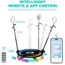 WideMeet 360 Photo Booth Machine 360 Degree Rotation Camera Video Booth For Weddings Parties Events - màu đen - Xem 7