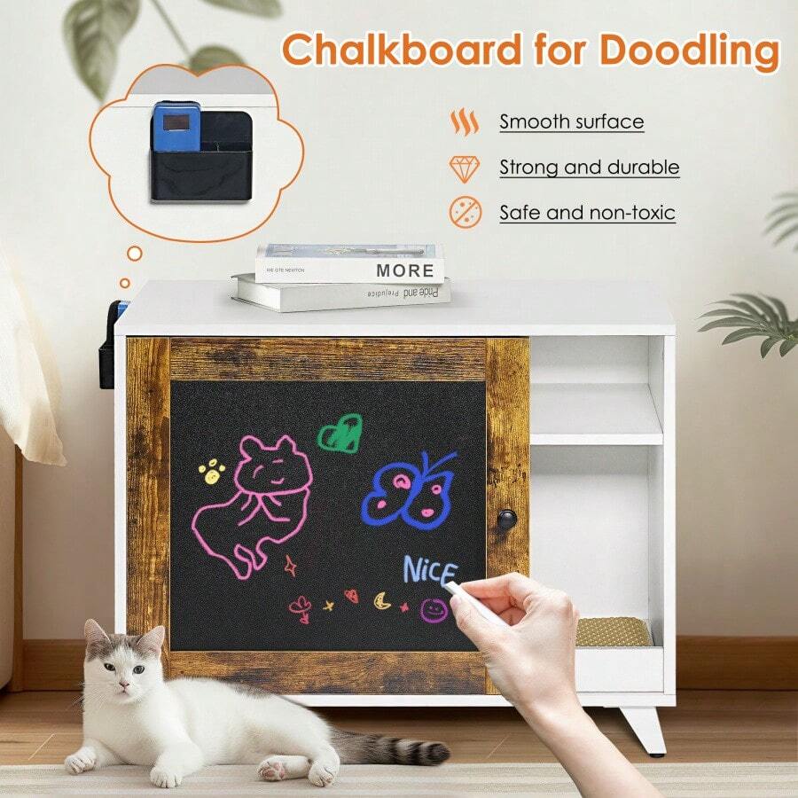 Litter Box Enclosure, Modern Hidden Cat Litter Box Enclosure Furniture