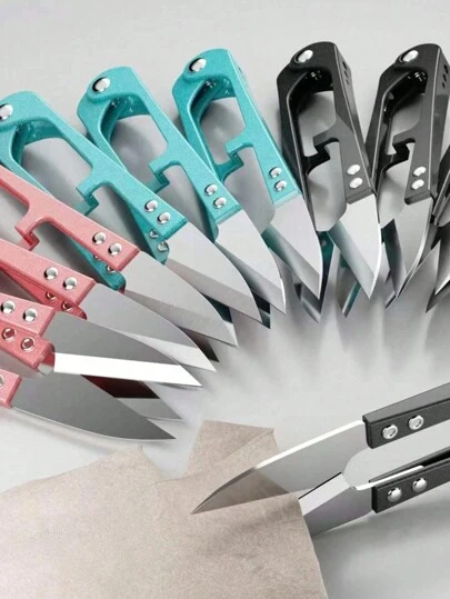 1 件不锈钢 U 型家用缝纫剪刀，小尺寸，适合 DIY 缝纫