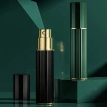 زجاجات عطر محمولة من الألومنيوم سعة 5-10 مل - ملء من الأسفل، رذاذ فراغي، اكسسوارات سفر، قابلة لإعادة التعبئة، رذاذ لحاويات السوائل، ديكور المنزل والحمام، ديكور الخريف، عودة إلى المدرسة