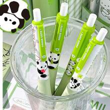 4 chiếc bút bi mực gel siêu mềm chủ đề gấu trúc - Đầu bút bằng nhựa trung bình khô nhanh - Tay cầm thoải mái cho văn phòng, trường học, sinh nhật và quà tặng - Nhiều màu - Xem 3