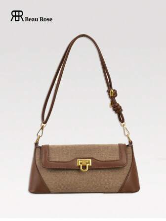 Colourblock Baguette Bag