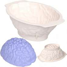 1 个 3D 大脑模具、DIY 硅胶人脑蛋糕模具、巧克力模具、制冰机模具非常适合 DIY 蛋糕装饰和烘焙、万圣节和圣诞节创意模型、烘焙工具、圣诞节万圣节派对用品 - 彩色 - 查看 12