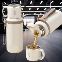 20.29 盎司不锈钢保温水壶，带杯盖和绳柄 - 多功能保温水壶，适合户外活动、骑自行车、徒步旅行、办公室或家庭 - 耐用结构，适合 14 岁以上成人 - 彩色 - 查看 13