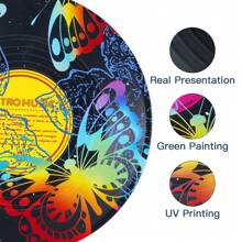 Juego de 4 decoraciones de pared con diseño de discos de vinilo de Putuo Decor: decoración de habitación con hongos, decoración de habitaciones con discos de vinilo para adolescentes y niñas, collage de decoración de habitaciones vintage en tonos pastel para dormitorio, garaje y bar - Multicolor - Ver 2