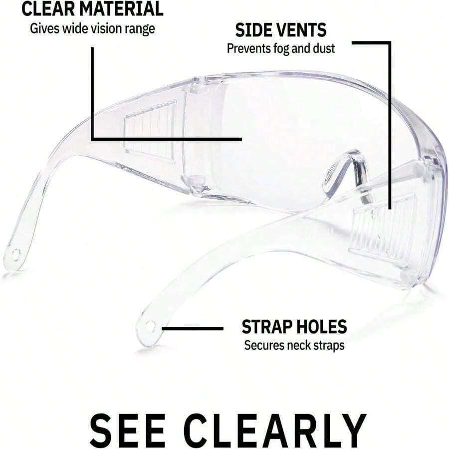 Safety Goggle Glasses Clear Safety Goggles AntiFog Protective