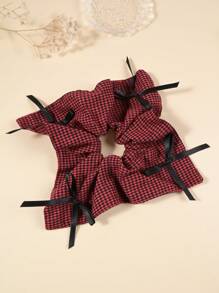 1 chiếc dây buộc tóc nơ kẻ caro cho trẻ em, cỡ lớn, thích hợp cho tóc buộc hai bím, phù hợp cho cả sinh hoạt hàng ngày và dự tiệc. - Nhiều màu - Xem 7
