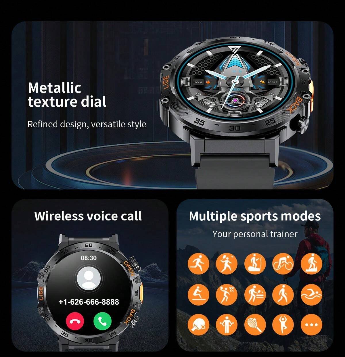 LIGE LIGE's New Smart Watch With 100+ Sports Modes, Smart Camera, Alarm