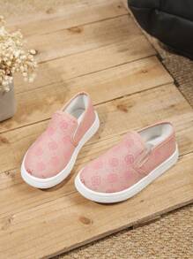 Lässige Kinder Loafers mit Rose-Stickerei, flache Loafers