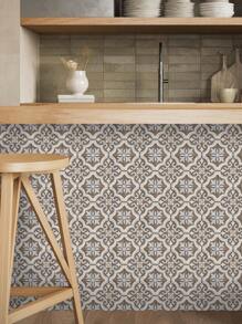 9 件/包优质乙烯基地板砖 - 花卉剥离和粘贴贴花，具有增强的附着力 - 防滑、可拆卸 - 非常适合 DIY 厨房和卧室后挡板 - 快速安装、易于清洁、耐用的表面 - 彩色 - 查看 5