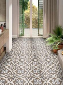 9 件/包优质乙烯基地板砖 - 花卉剥离和粘贴贴花，具有增强的附着力 - 防滑、可拆卸 - 非常适合 DIY 厨房和卧室后挡板 - 快速安装、易于清洁、耐用的表面 - 彩色 - 查看 3