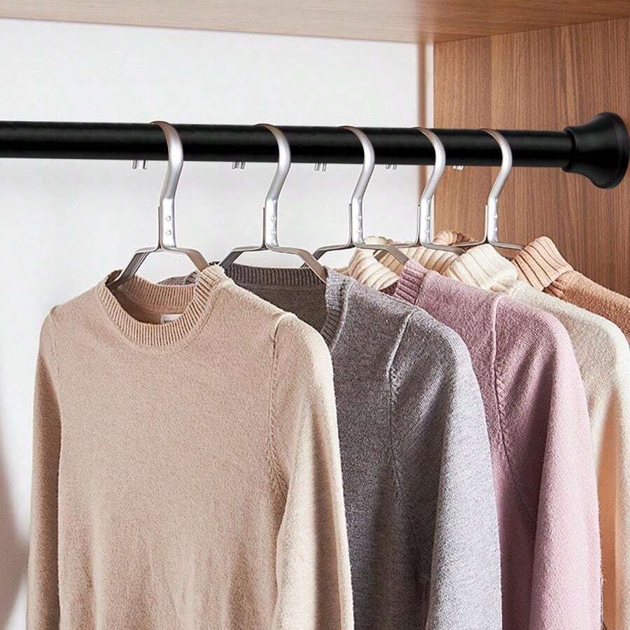 1'' Diameter Shower Curtain Rod Horn Style Solid Color Cast Iron Spring