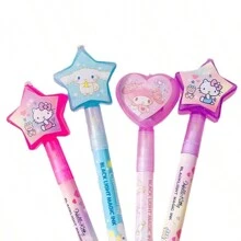 Sanrio 2 Stücke Schreibwaren Kinder unsichtbarer fluoreszierender Nummern-Markierungsstift, farbloses Lichtillustrationslineal, Rückkehr zur Schule