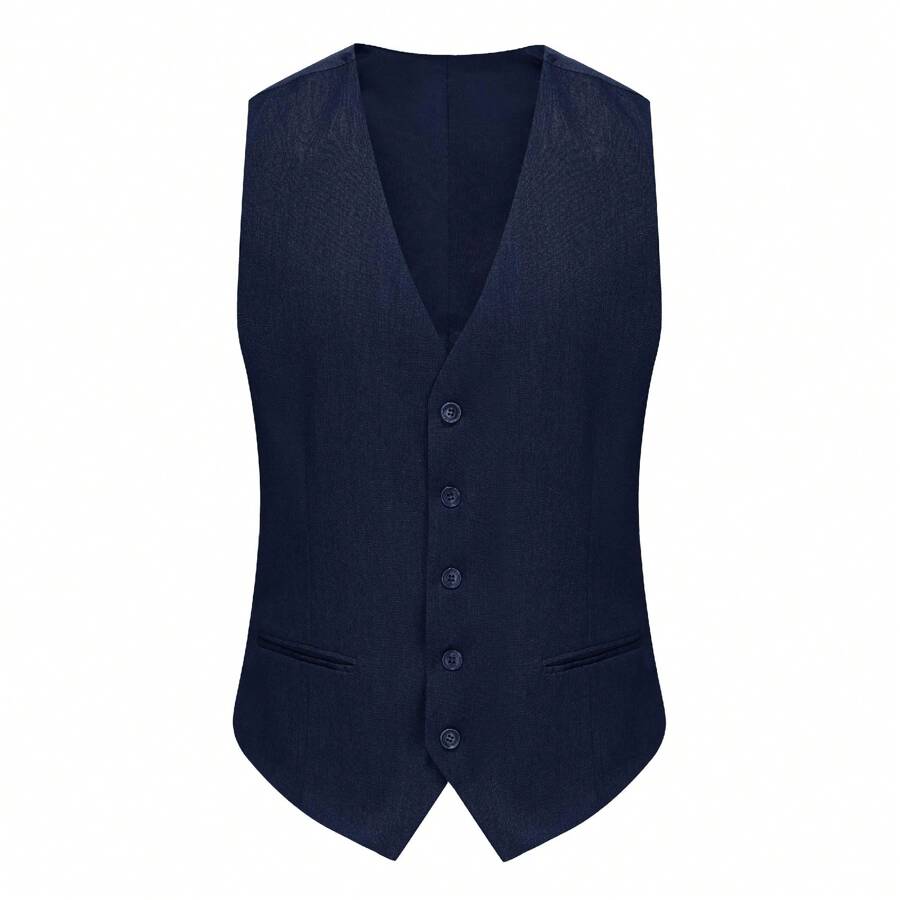 Men's 3Piece Classic Fit Performance Stretch Suit (NAVY, PLUM) SHEIN USA