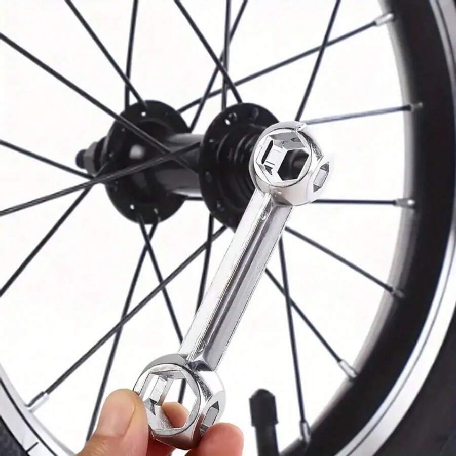 10In1 Bone Shaped Hex Key Wrench Set, Zinc Alloy Multifunction Bike