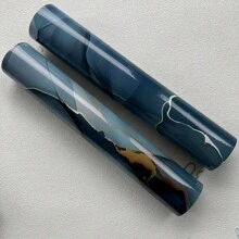 1 Cuộn Miếng Dán Tường Trang Trí Họa Tiết Đá Cẩm Thạch, Chống Thấm Nước Và Tự Dính, Thích Hợp Cho Nhà Bếp, Bàn Ăn, Phòng Khách, Tường Phông Nền Phòng Ngủ, Cải Tạo Nhà Cửa Và Trang Trí - Màu xanh lam - Xem 10